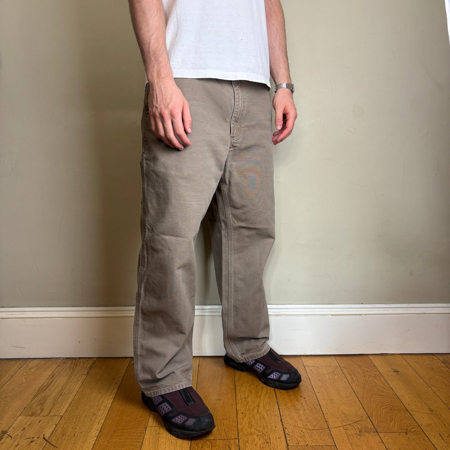 Vintage Carhartt Brown Workwear Carpenter Baggy Trousers - 38S