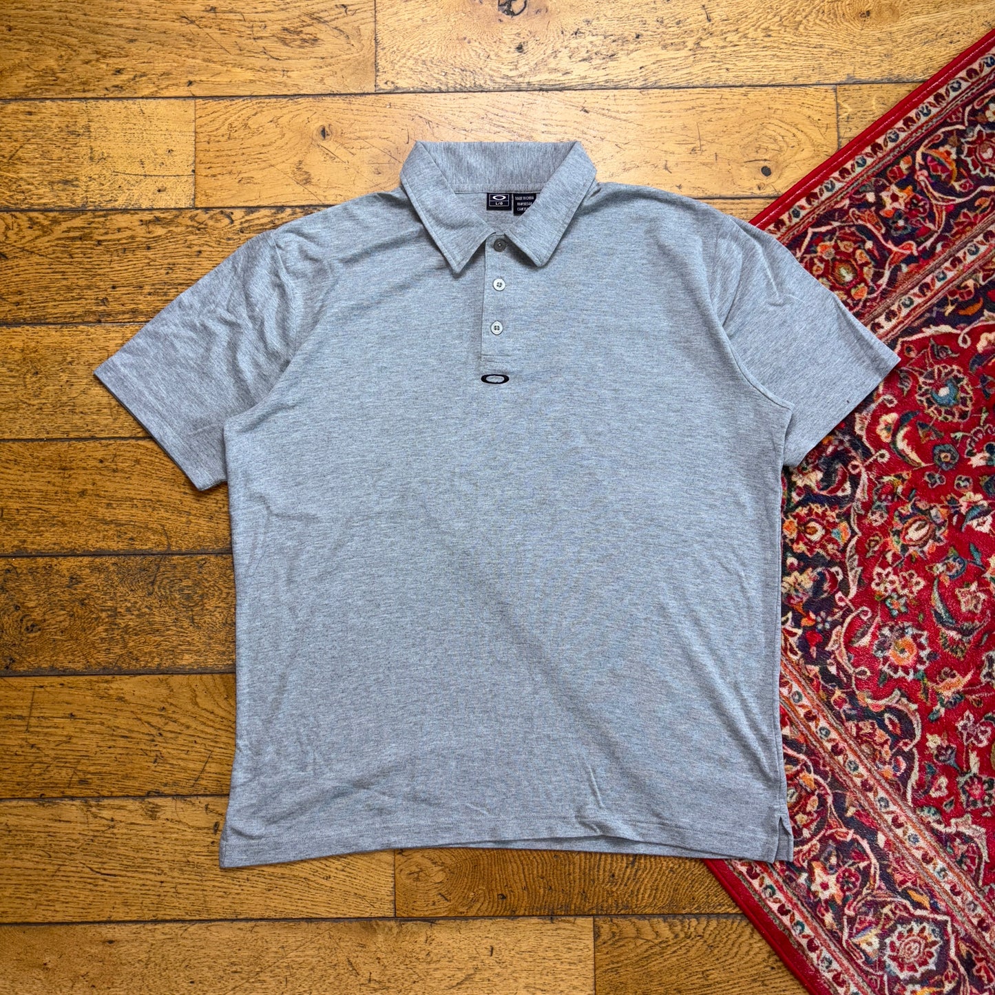 Vintage Oakley Grey Golf Polo Shirt - L