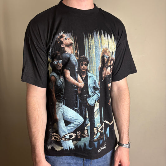 Vintage Bon Jovi Empire Black Band Tee Graphic T-Shirt - L