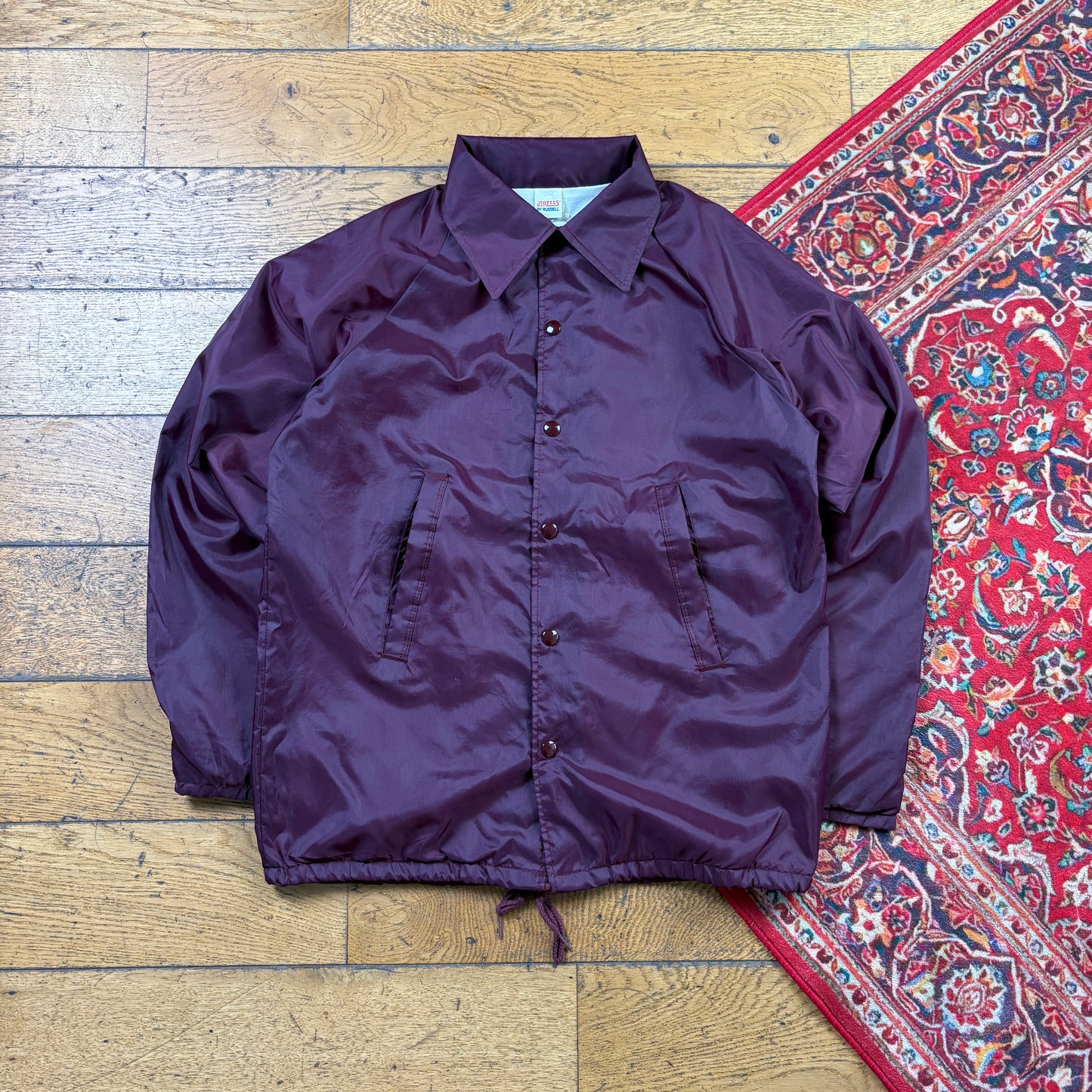 Vintage Burgundy Nylon Coach Harrington Jacket - S