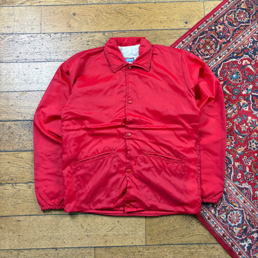 Vintage Red Nylon Coach Harrington Jacket - M