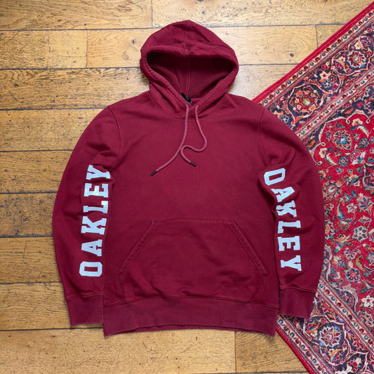 Vintage Oakley Burgundy Red Surfwear Hoodie Sweatshirt - L