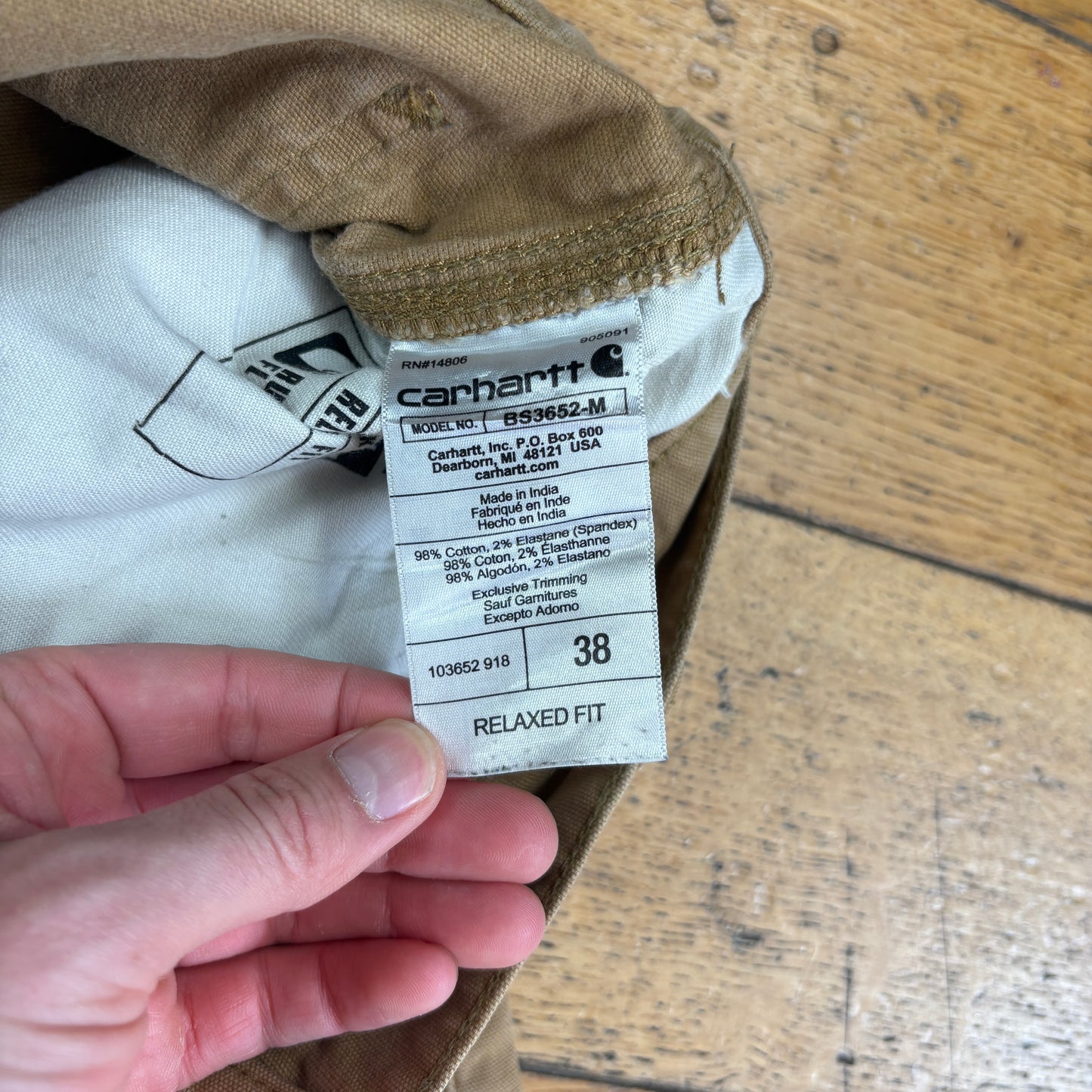 Vintage Carhartt Brown Workwear Baggy Carpenter Shorts - 38