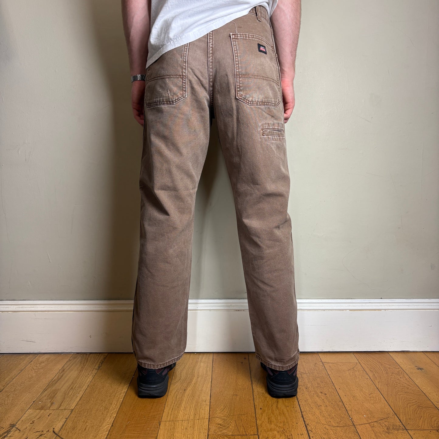 Vintage Dickies Brown Workwear Carpenter Baggy Trousers - 32S