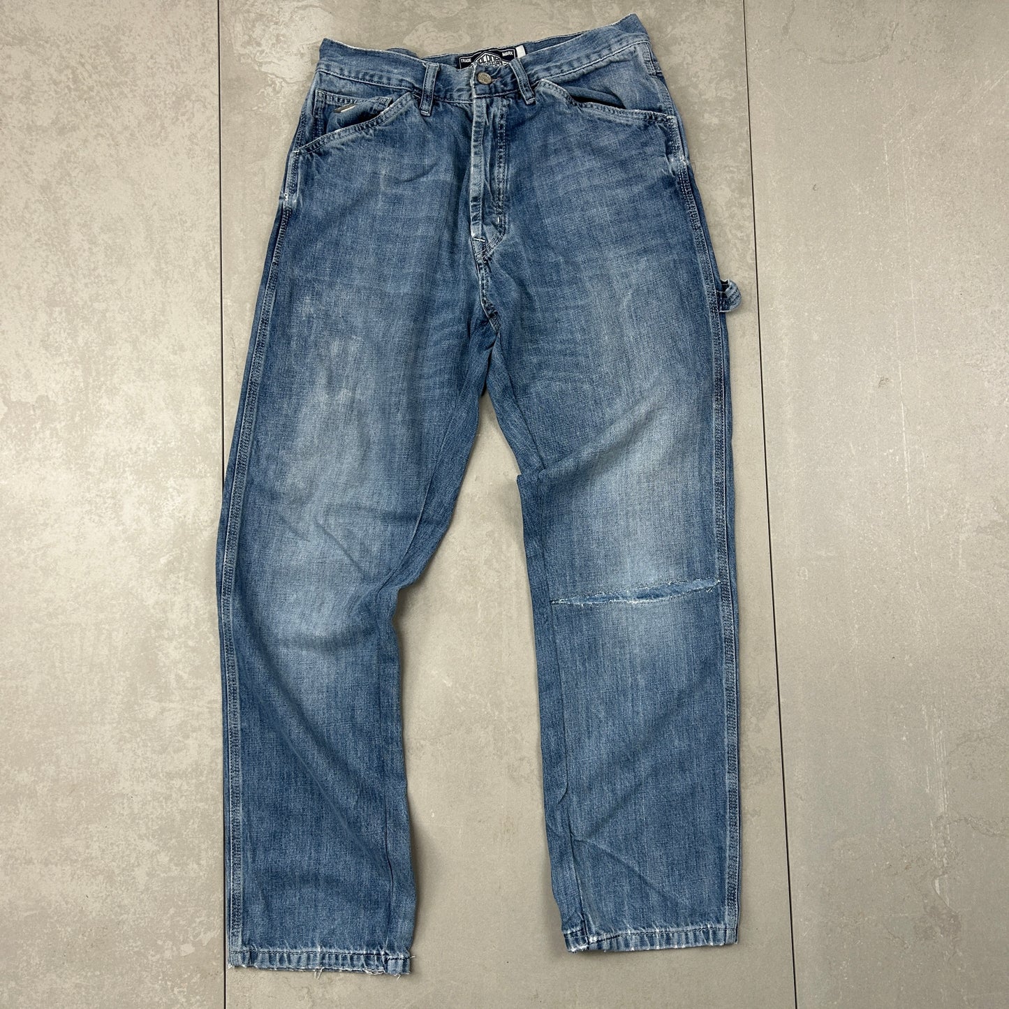 Vintage Superdry Carpenter Y2K Baggy Blue Denim Jeans - 30