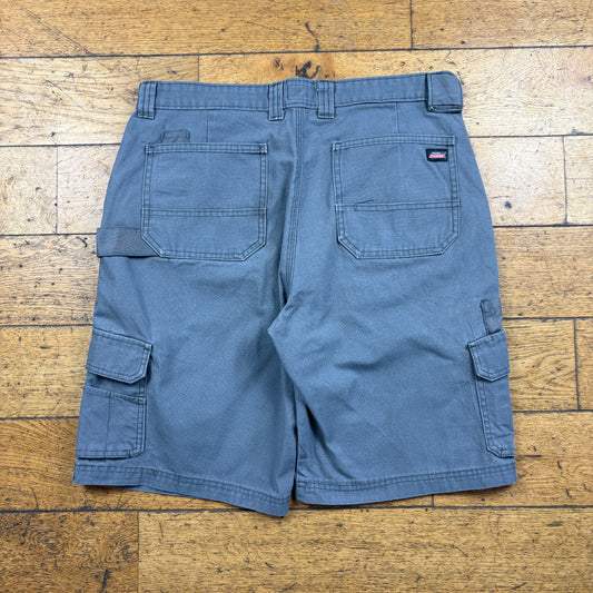 Vintage Dickies Workwear Carpenter Grey Baggy Shorts - 34