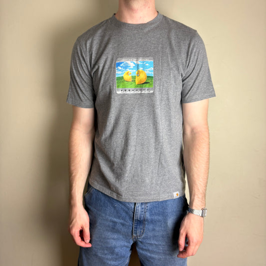 Vintage Carhartt Grey Windows Graphic T-Shirt - S
