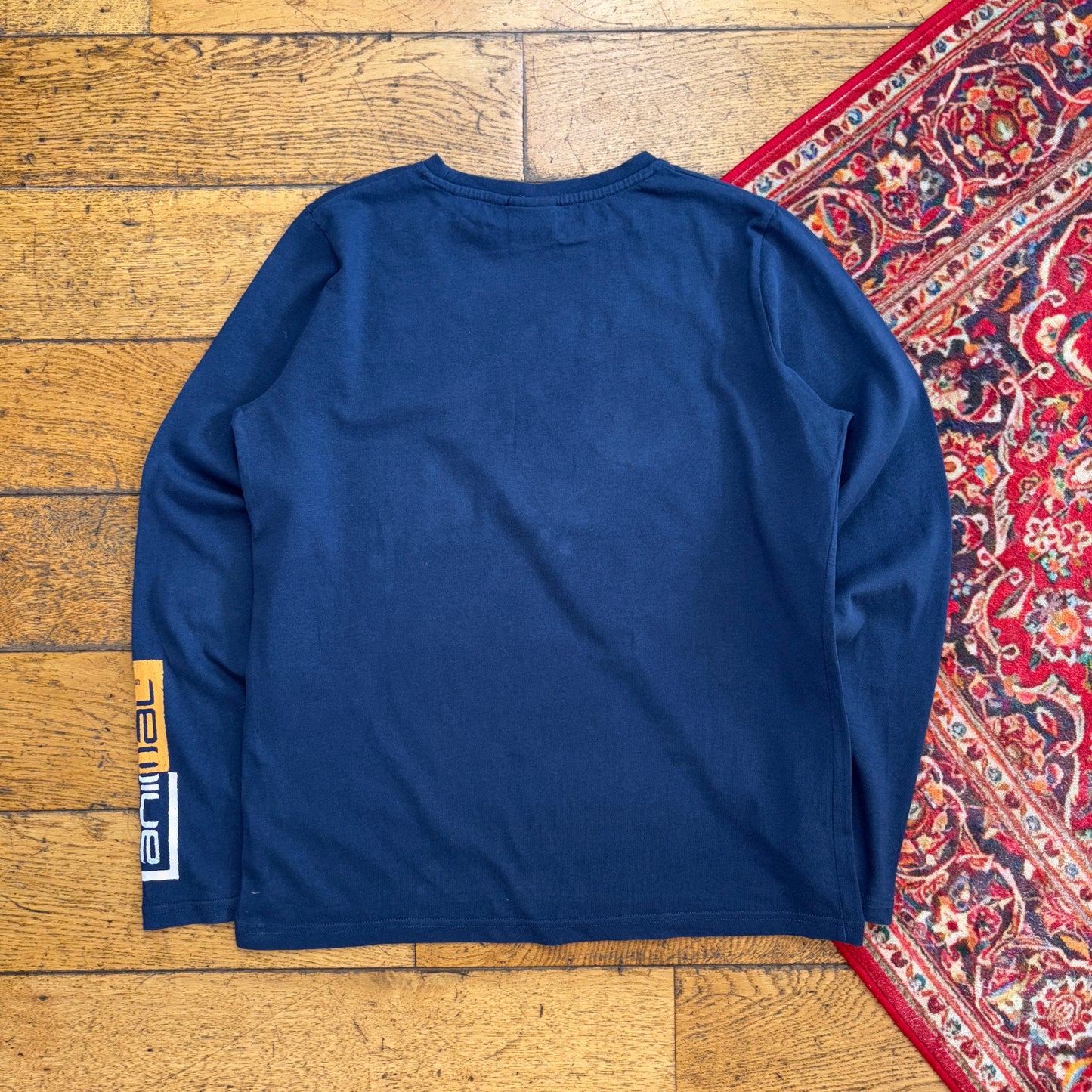 Vintage Animal Navy Surfwear Long Sleeve Graphic T-Shirt - XS