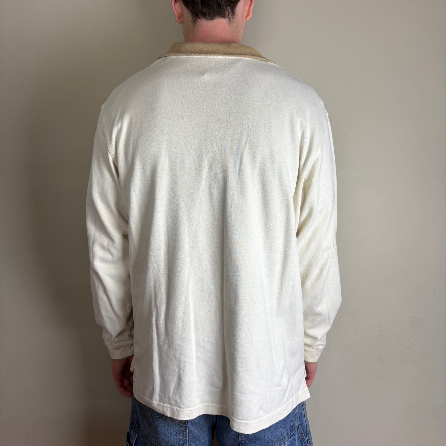 Vintage Timberland Cream Quarter Zip Sweatshirt - L