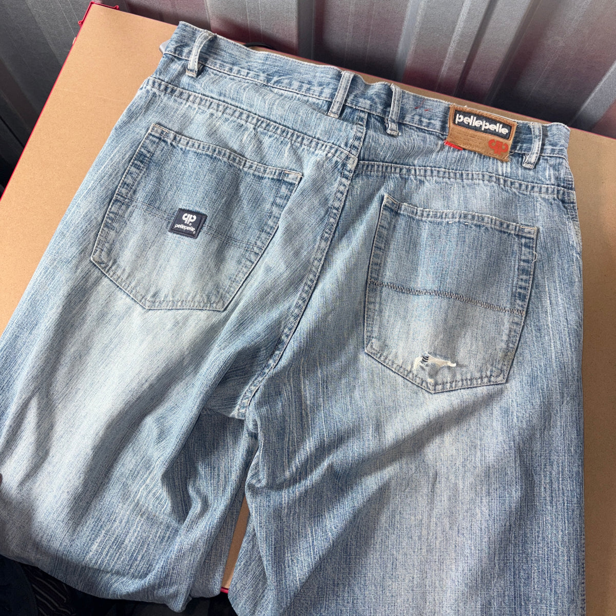 Pelle Pelle Blue Baggy Y2K Hip Hop Jeans - 38R