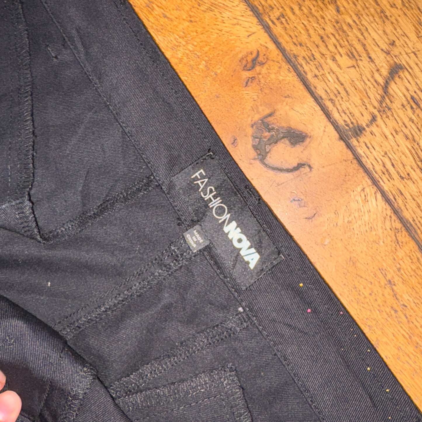 Vintage Fashion Nova Black Y2K Hip Hop Baggy Cargo Trousers - 38L