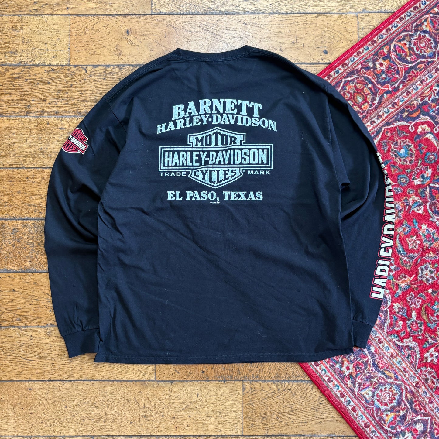 Vintage Harley Davidson Black Long Sleeve Graphic T-Shirt - L