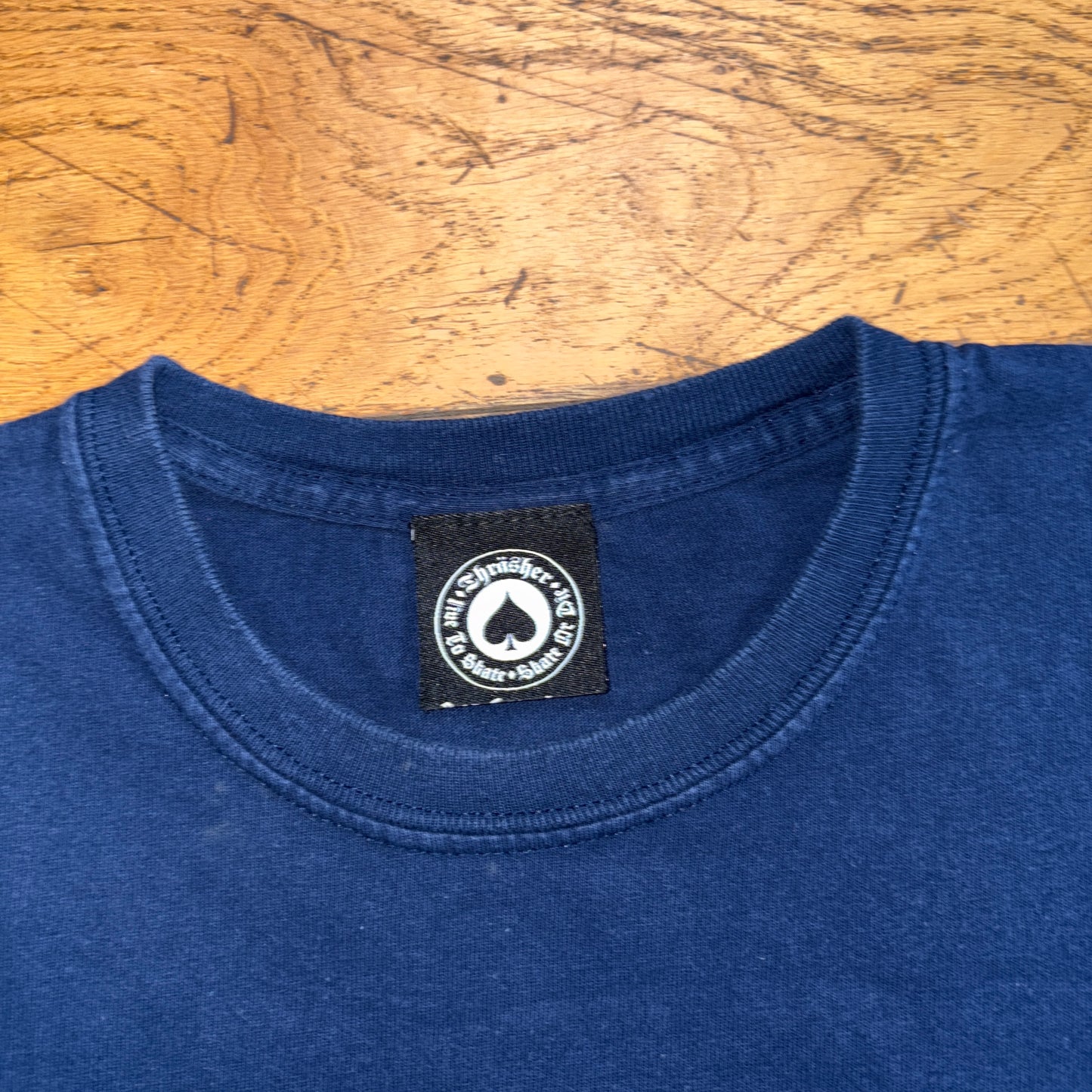 Vintage Thrasher Navy Skate Graphic T-Shirt - S