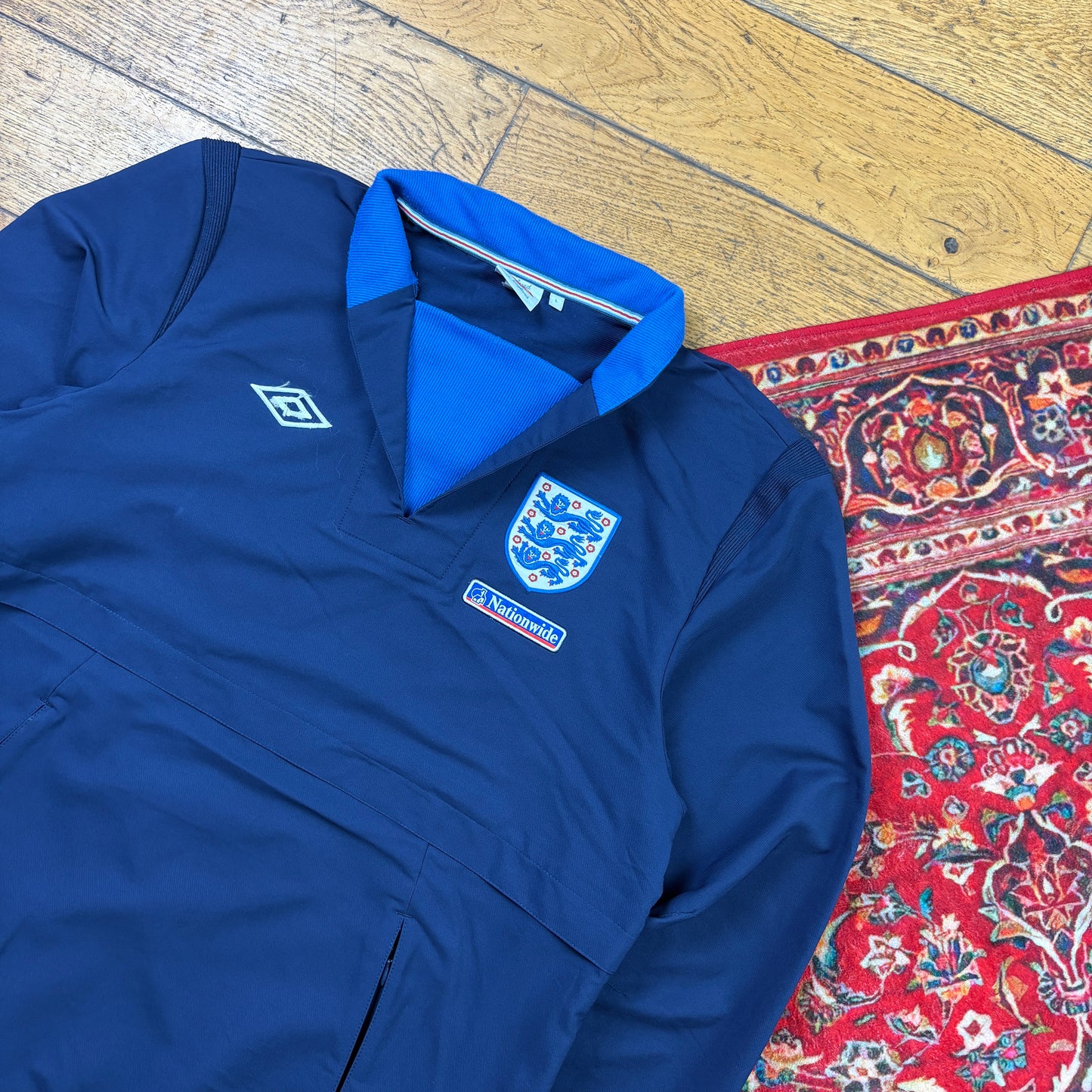 Vintage Umbro England Navy Training Football Tracksuit Windbreaker Jacket - L