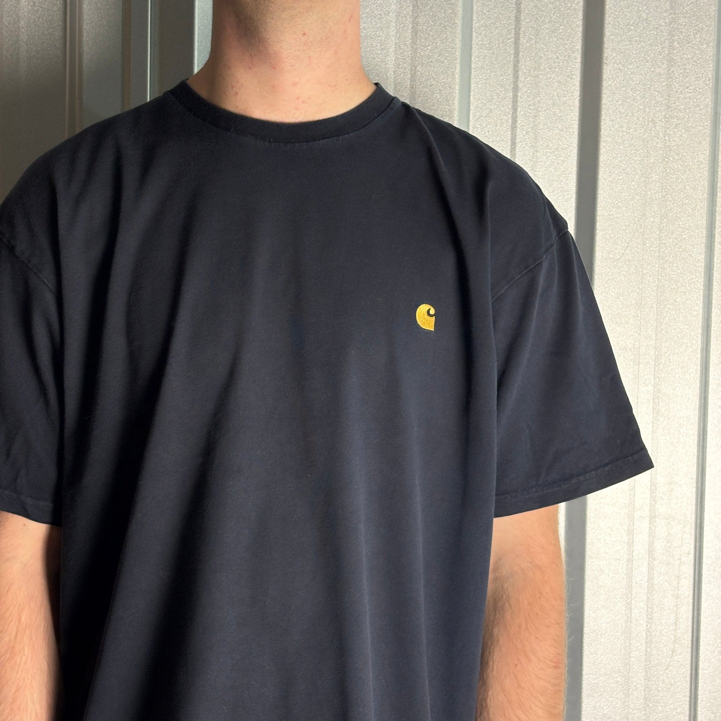 Carhartt Navy Chase Embroidered T-Shirt - XL