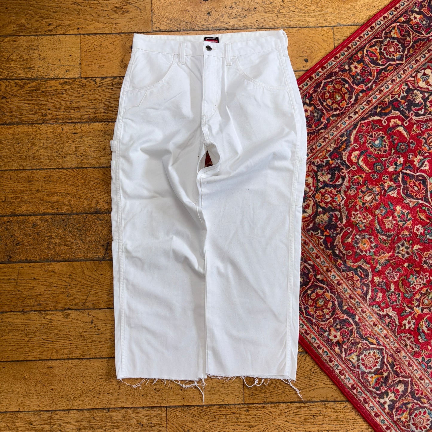 Vintage Wrangler White Carpenter Workwear Baggy Trousers - 33S