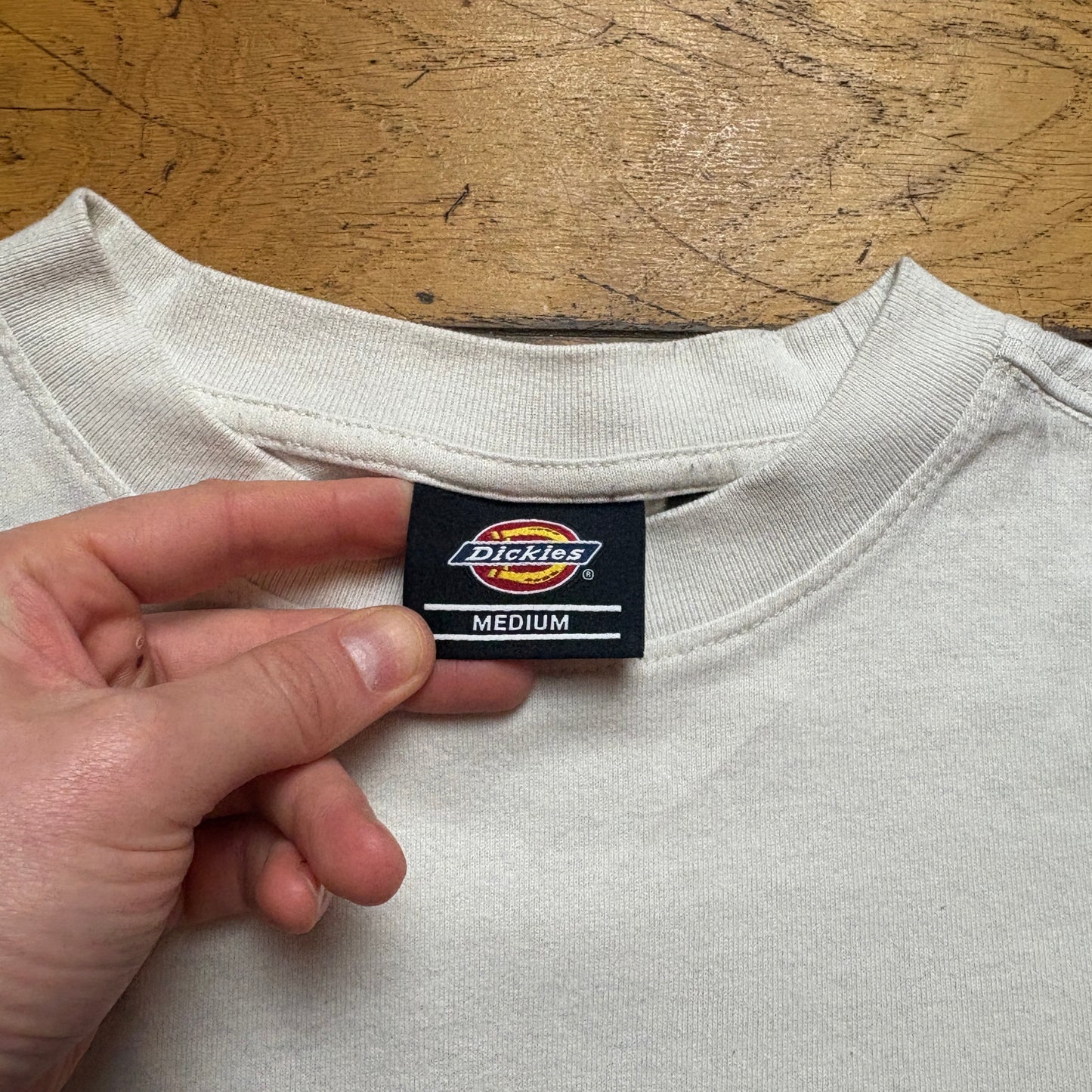 Vintage Dickies White Graphic T-Shirt - M