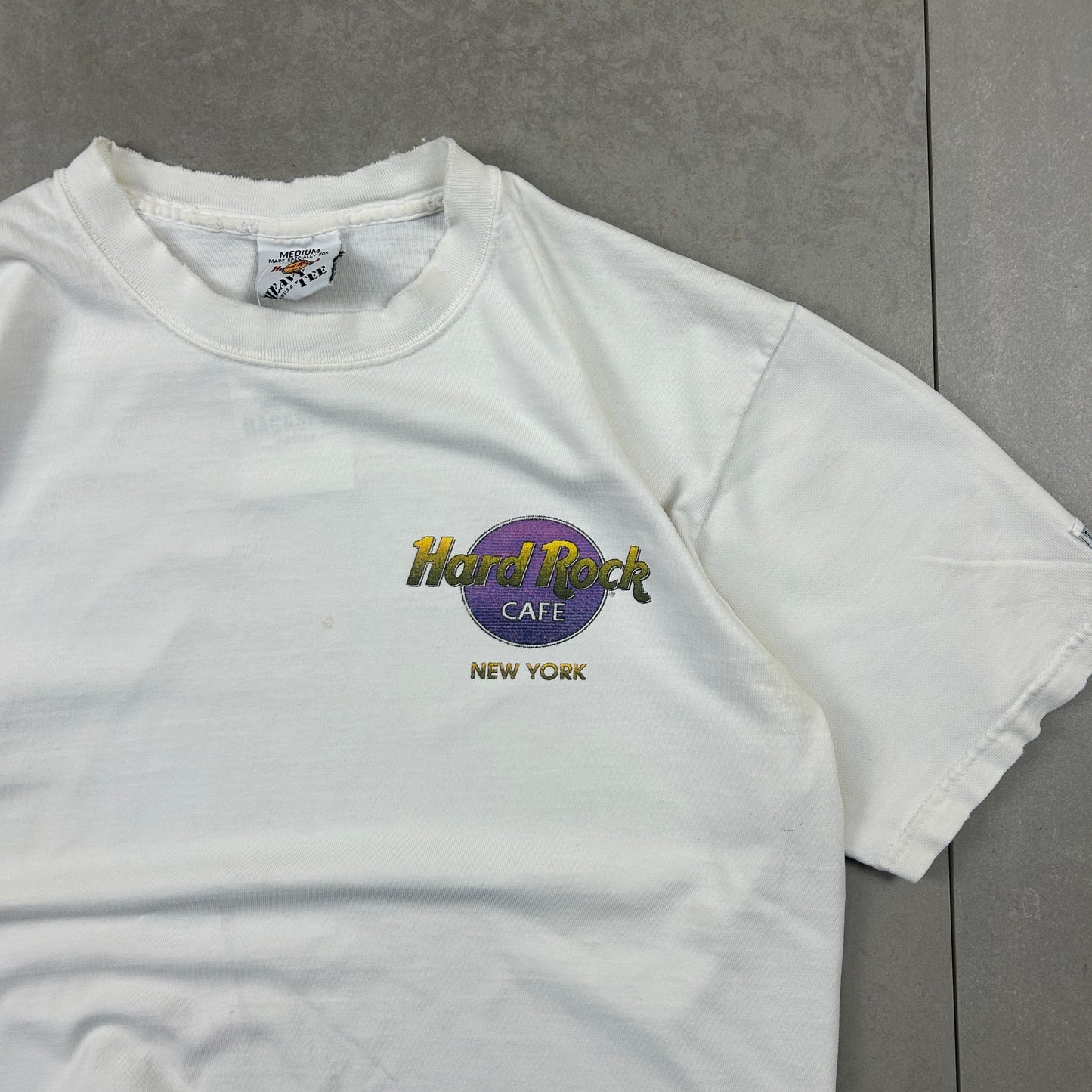 Vintage Hard Rock Cafe New York White Graphic T-Shirt - M