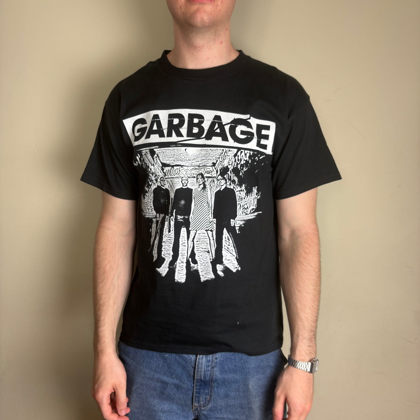 Vintage Garbage 2005 Bleed Like Me Black Band Music Tee Graphic T-Shirt - S
