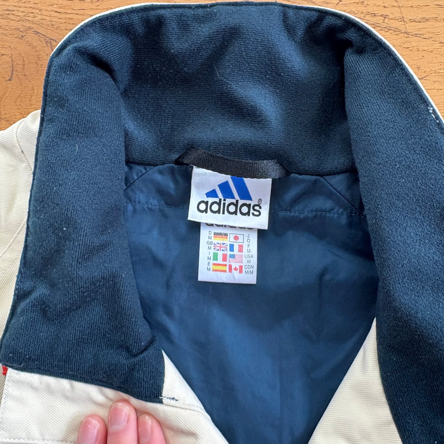 Vintage 90s Adidas Cream Technical Ski Snow Jacket - XL
