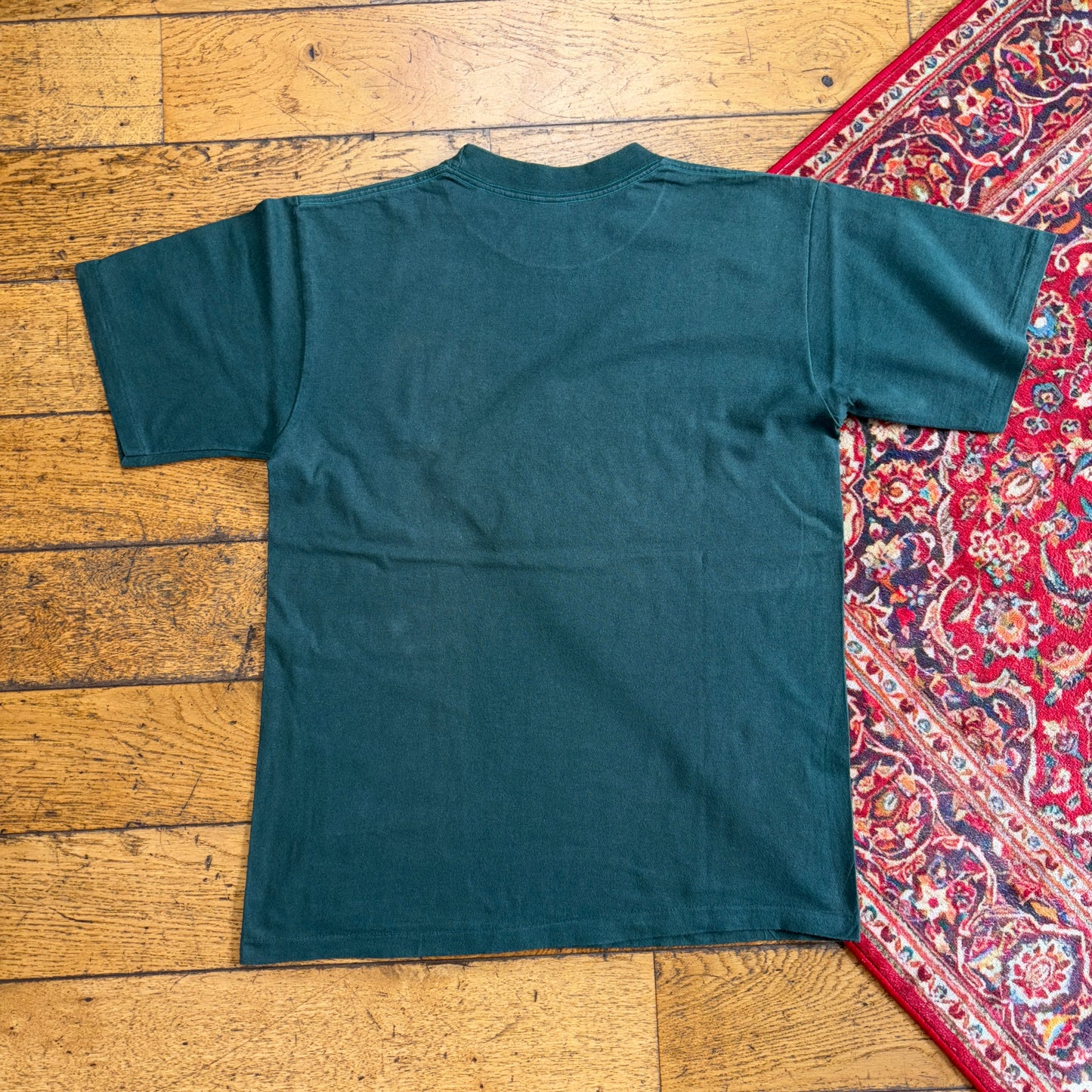 Vintage 90s Miami Hurricanes Single Stitch NFL Green Graphic T-Shirt - S