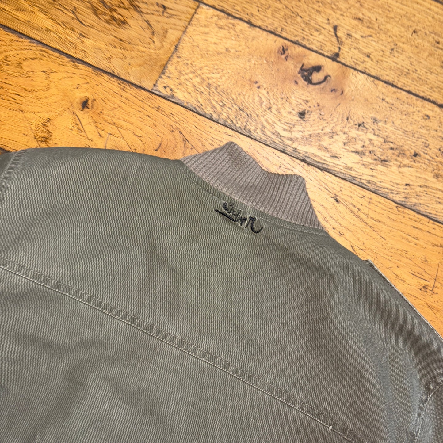 Vintage Quiksilver Green Bomber Military Style Surfwear Jacket - S
