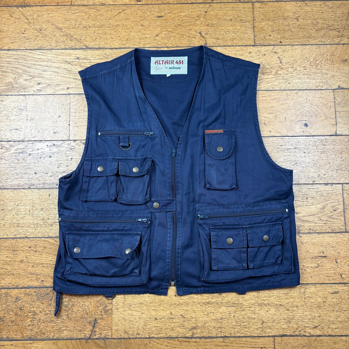 Vintage Navy Altair Fishing Hunting Gilet Vest - L