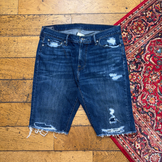 Vintage Abercrombie Fitch Slim Blue Denim Shorts - 36