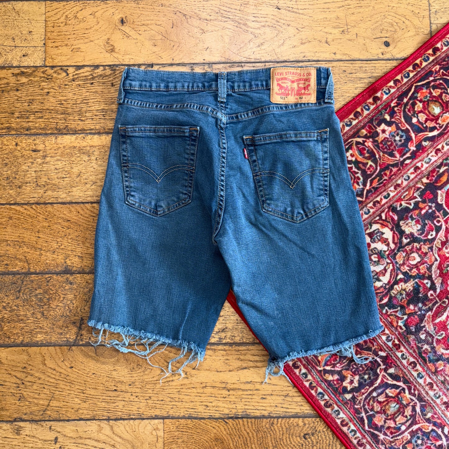Vintage Levis 511 Blue Denim Shorts - 30