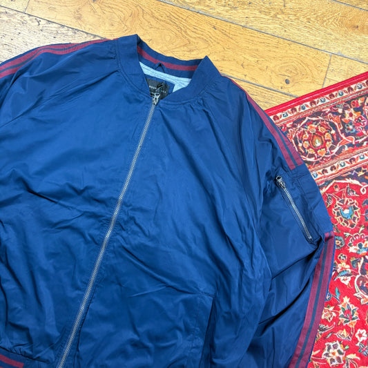 Vintage Navy Blue MA-1 Bomber Jacket - XXXL