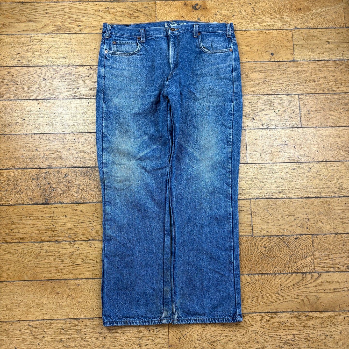 Vintage Dickies Blue Workwear Carpenter Baggy Jeans - 38