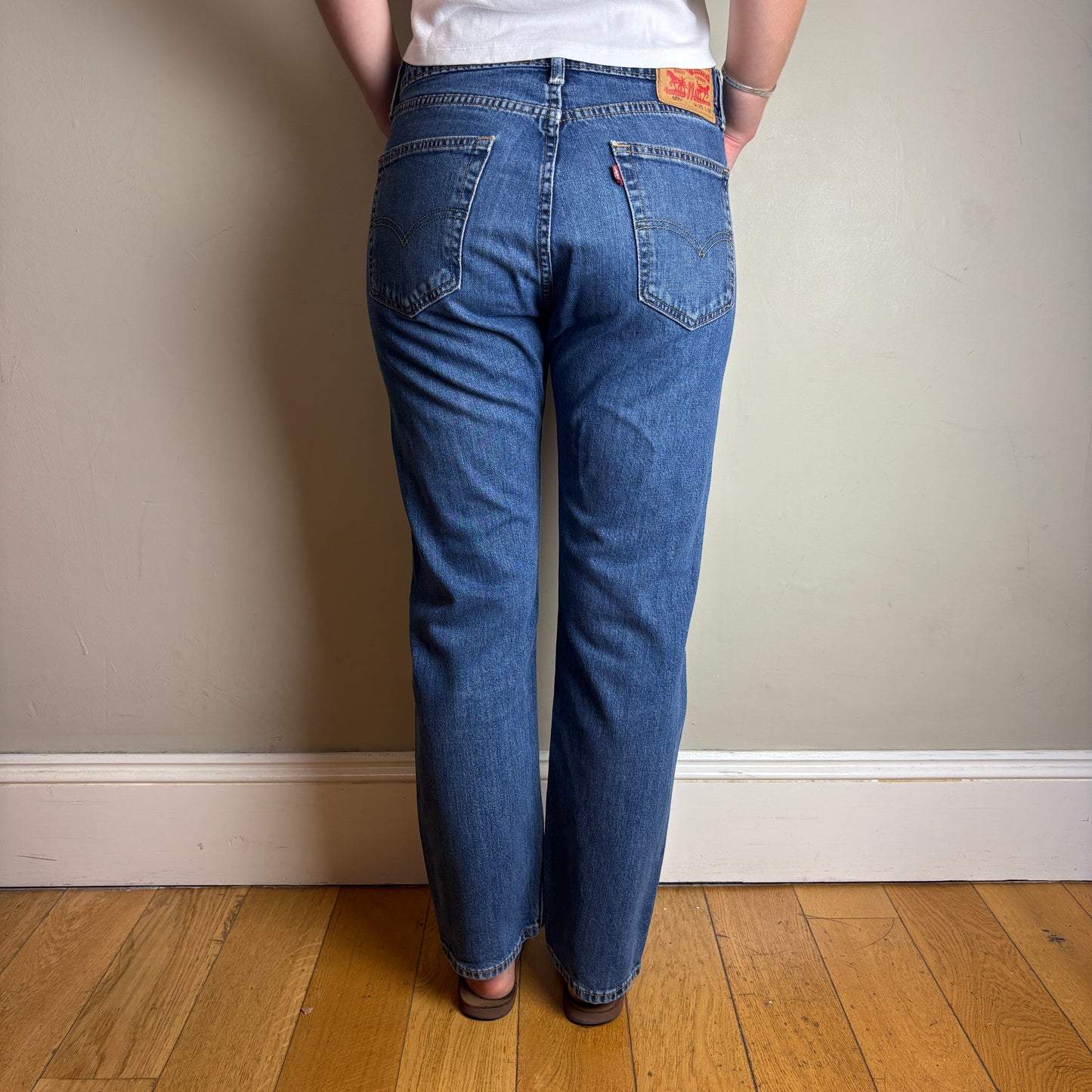 Vintage Levis 505 Straight Blue Denim Jeans - 33S