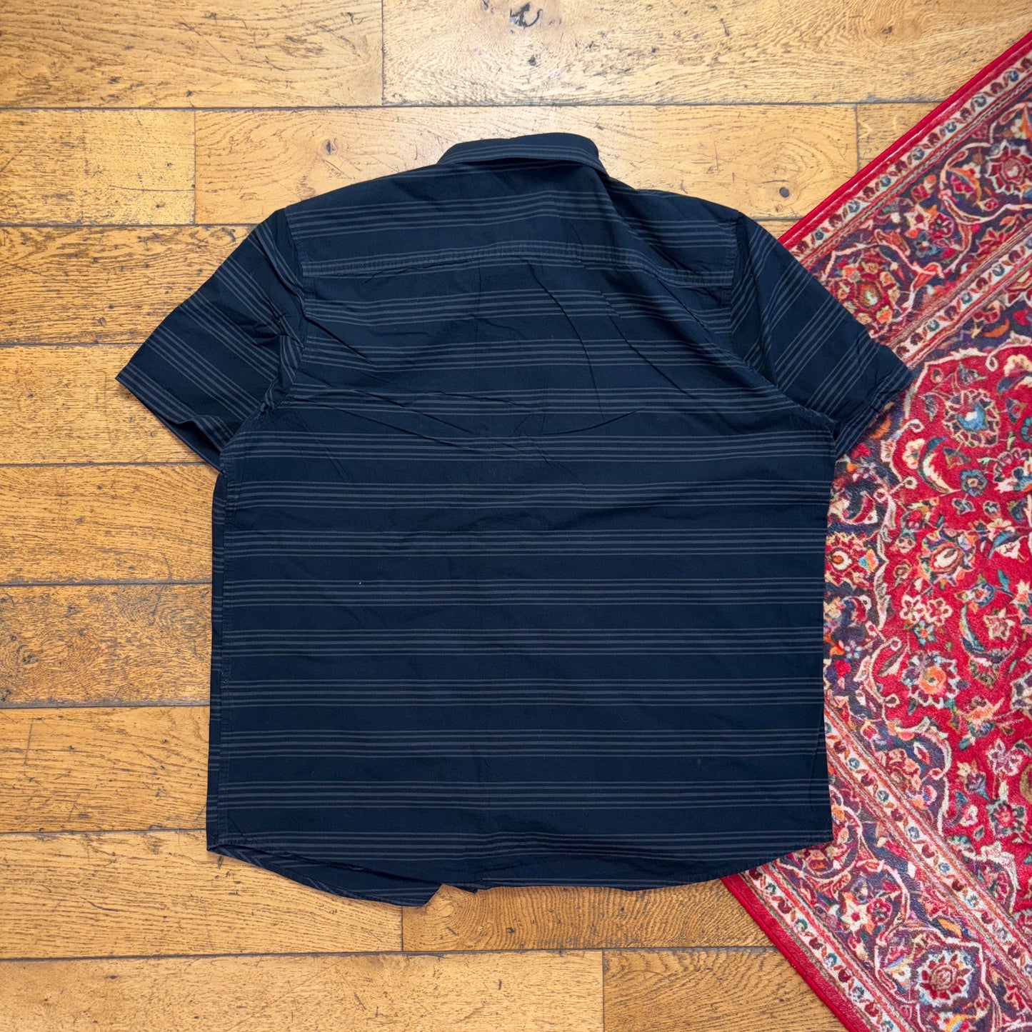 Vintage Oakley Black Stripe Short Sleeve Shirt -XL