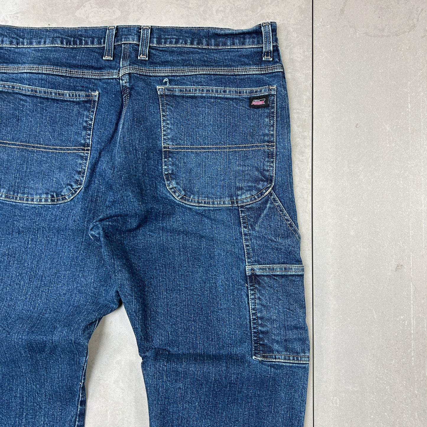 Vintage Dickies Blue Workwear Carpenter Baggy Jeans - 38
