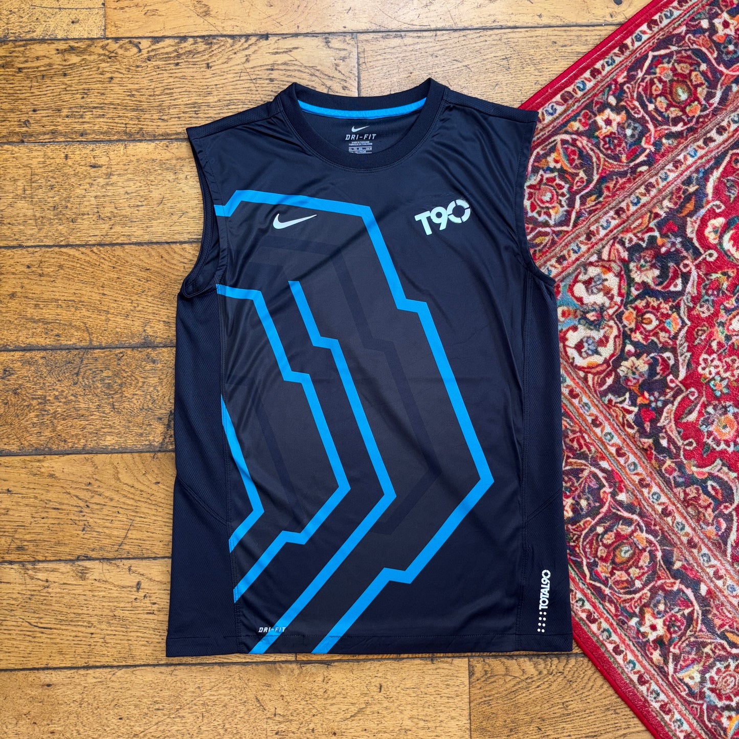 Vintage Nike T90 Womens Black Graphic Vest - S