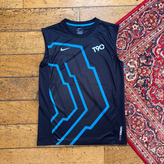 Vintage Nike T90 Womens Black Graphic Vest - S