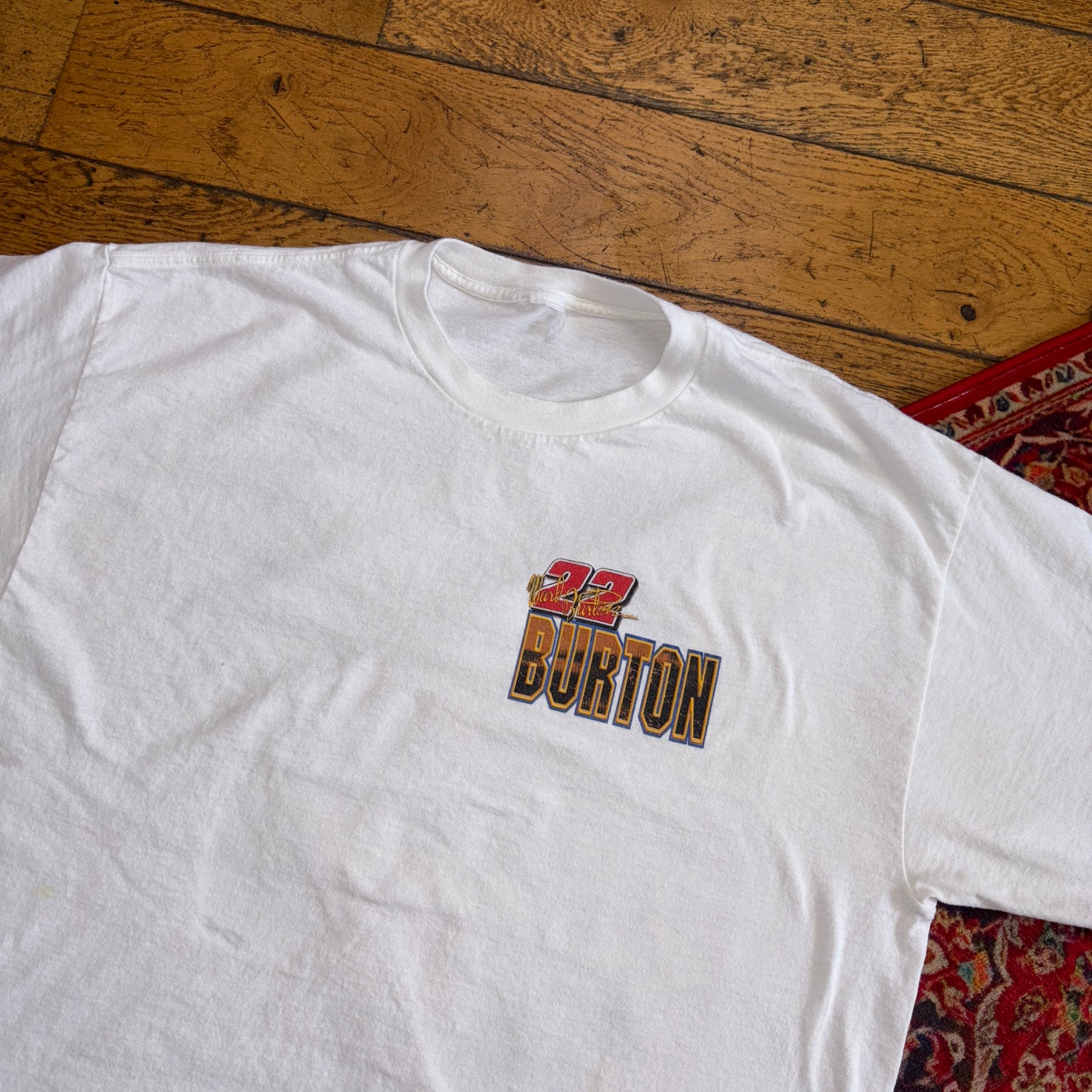 Vintage White Nascar Graphic T-Shirt - XL
