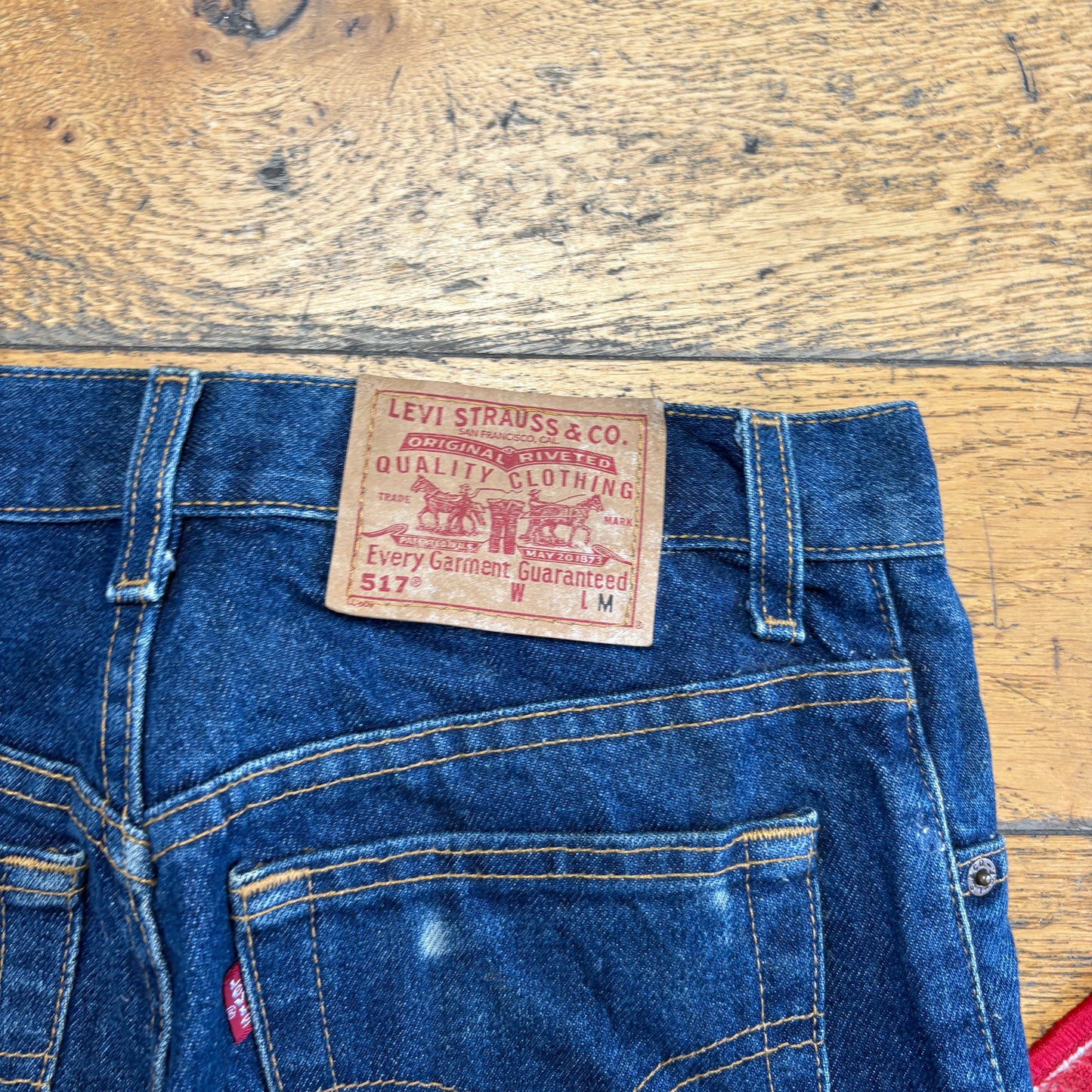 Vintage Levis 517 Bootcut Womens Blue Denim Jeans - Size 8