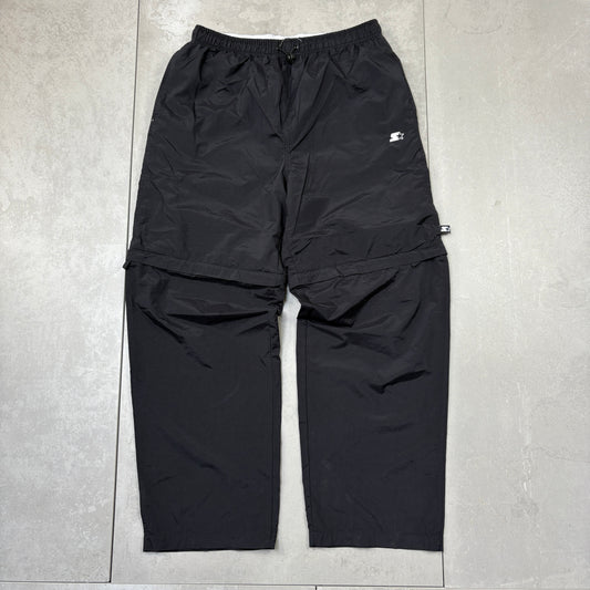 Vintage Starter Black Baggy Tracksuit Sweatpants Track Pants Bottoms - M