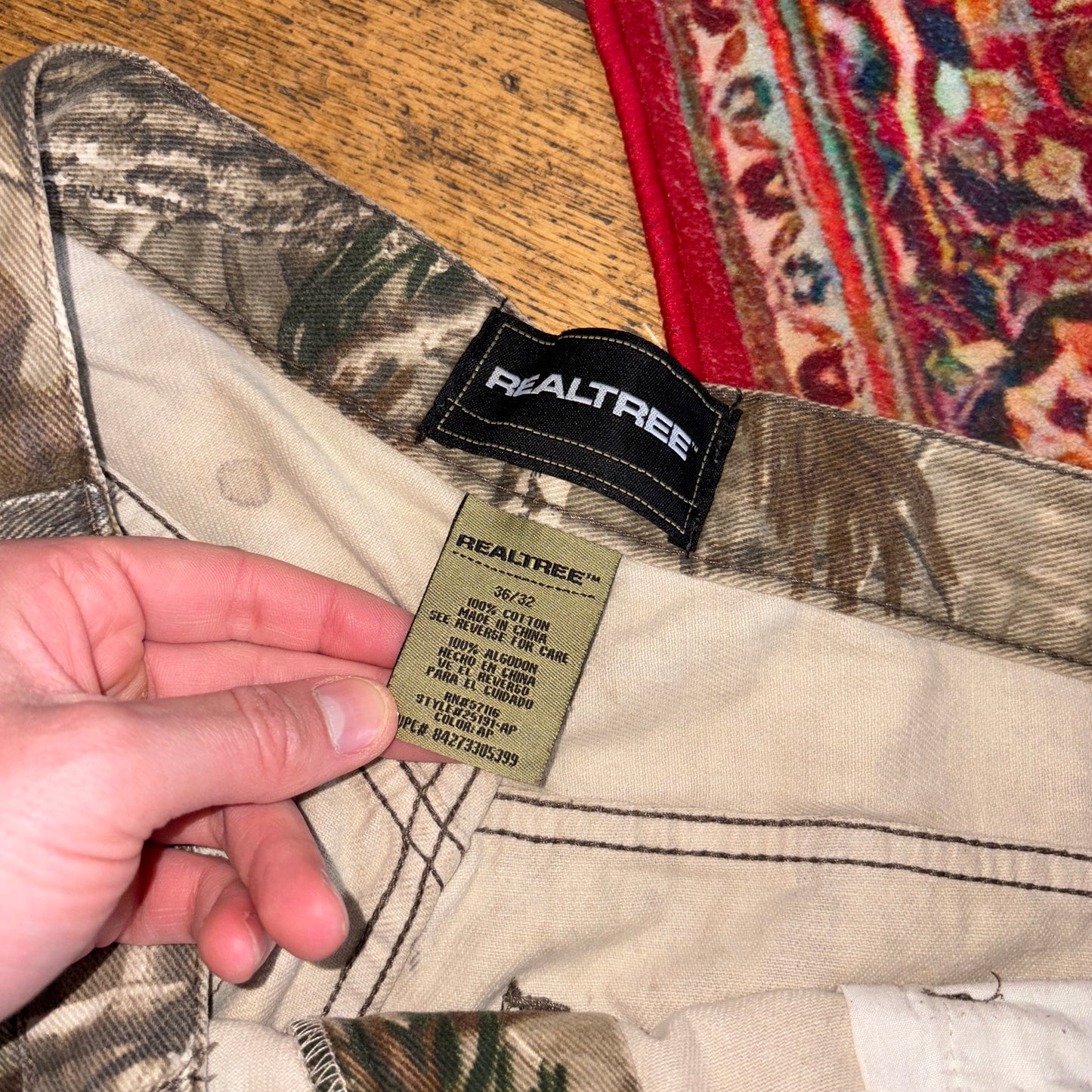 Vintage Real Tree Camo Green Hunting Workwear Trousers - 36R