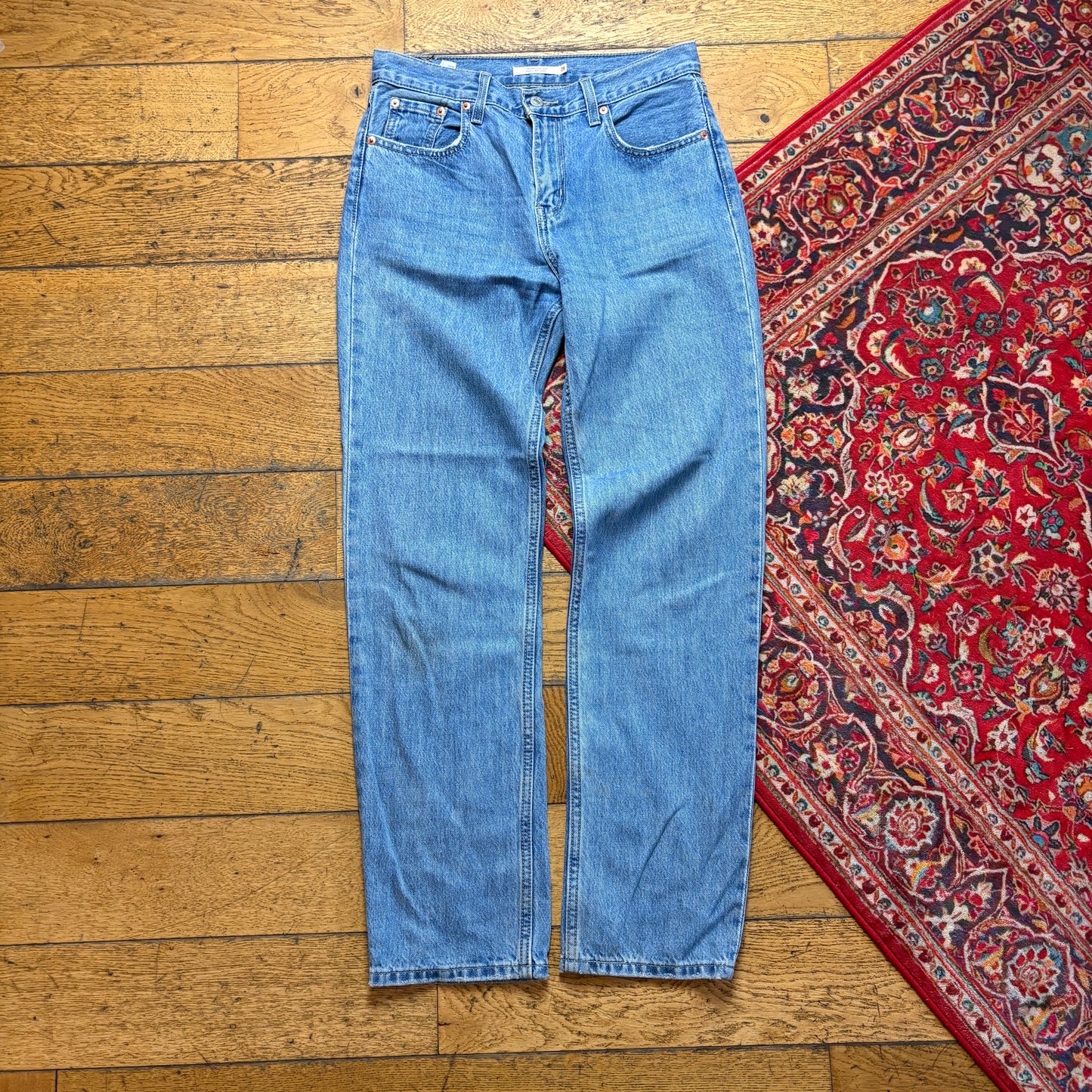 Vintage Levis Womens Low Pro Straight Blue Denim Jeans - Size 10