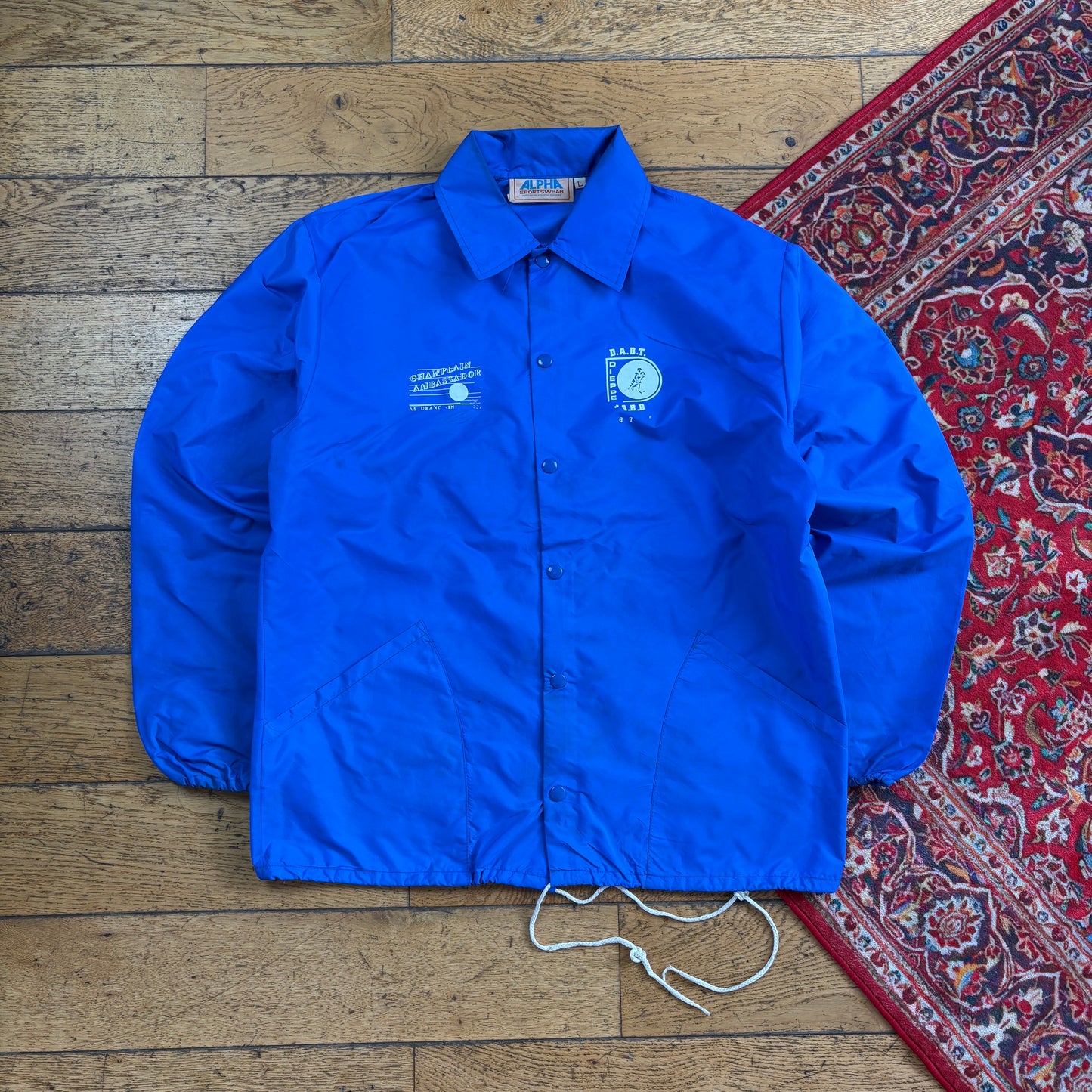 Vintage Blue Nylon Coach Harrington Jacket - L