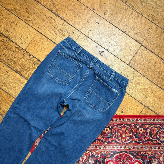 Vintage Carhartt Workwear Womens Carpenter Straight Blue Jeans - Size 12/14