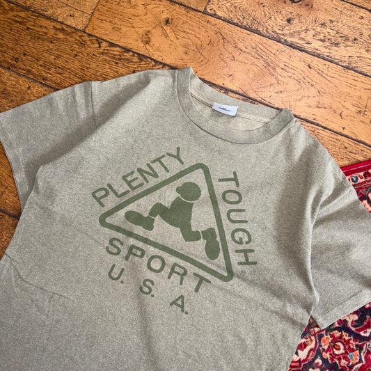 Vintage 90s Green Athletics Single Stitch Graphic T-Shirt - M
