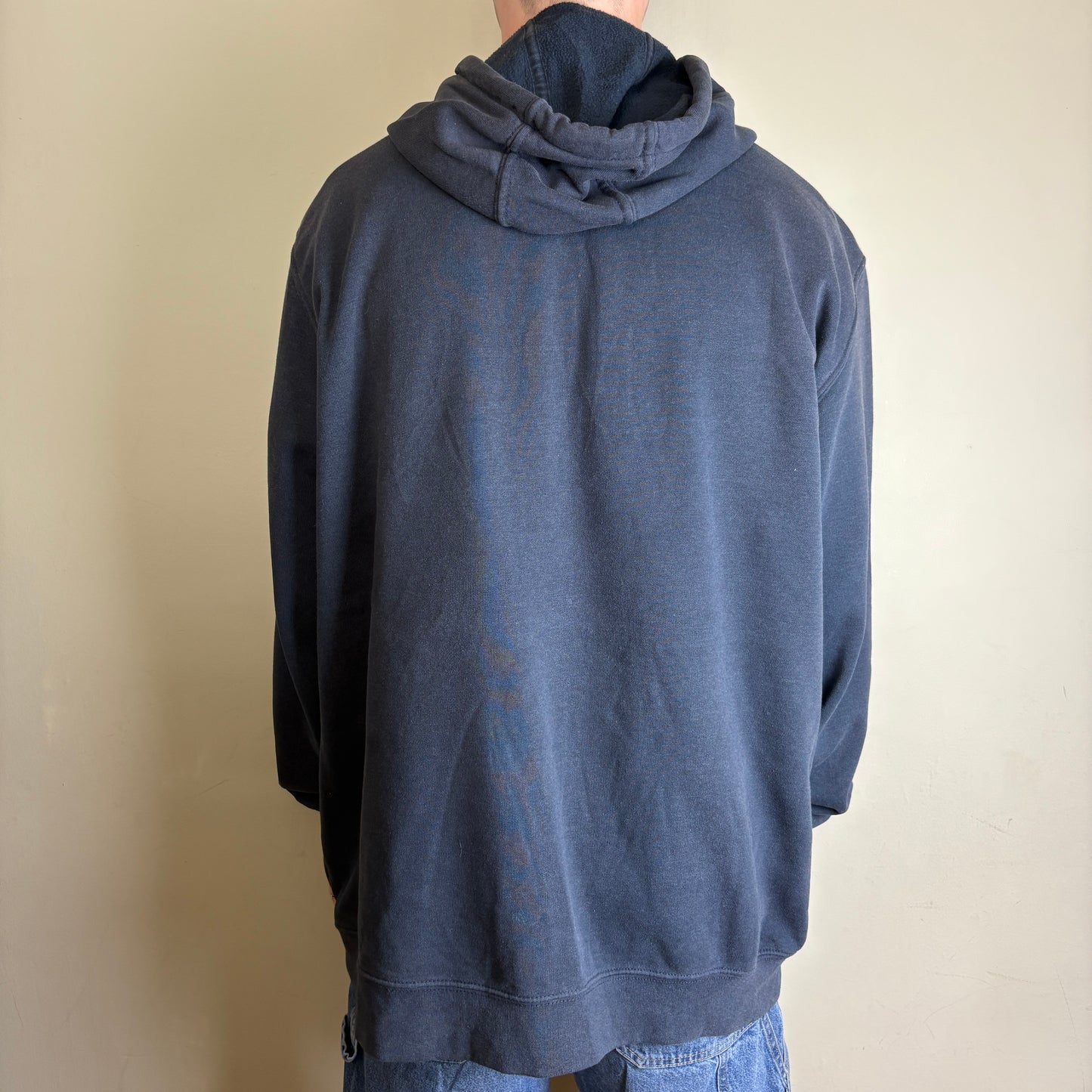 Vintage Carhartt Navy Hoodie Sweatshirt - 2XL