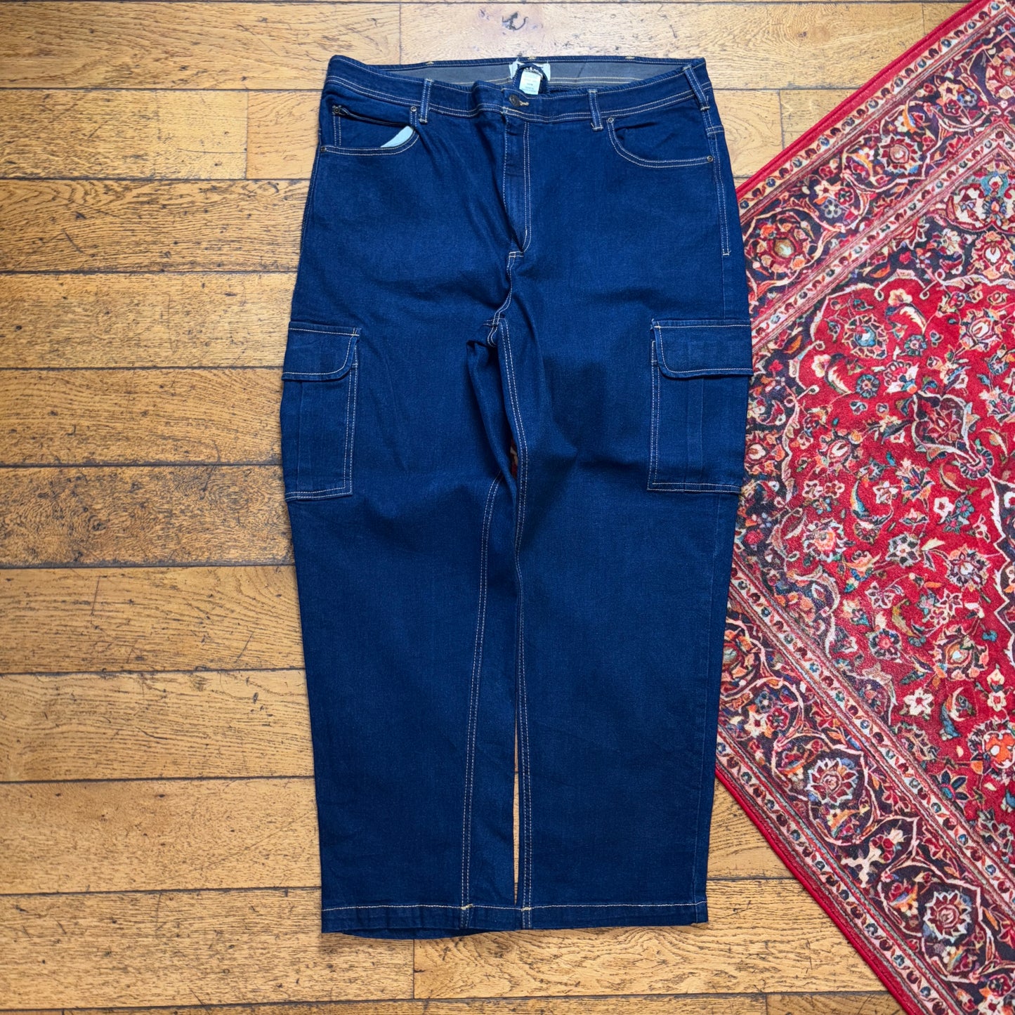 Vintage Duke Baggy Y2K Cargo Blue Jeans - 40S