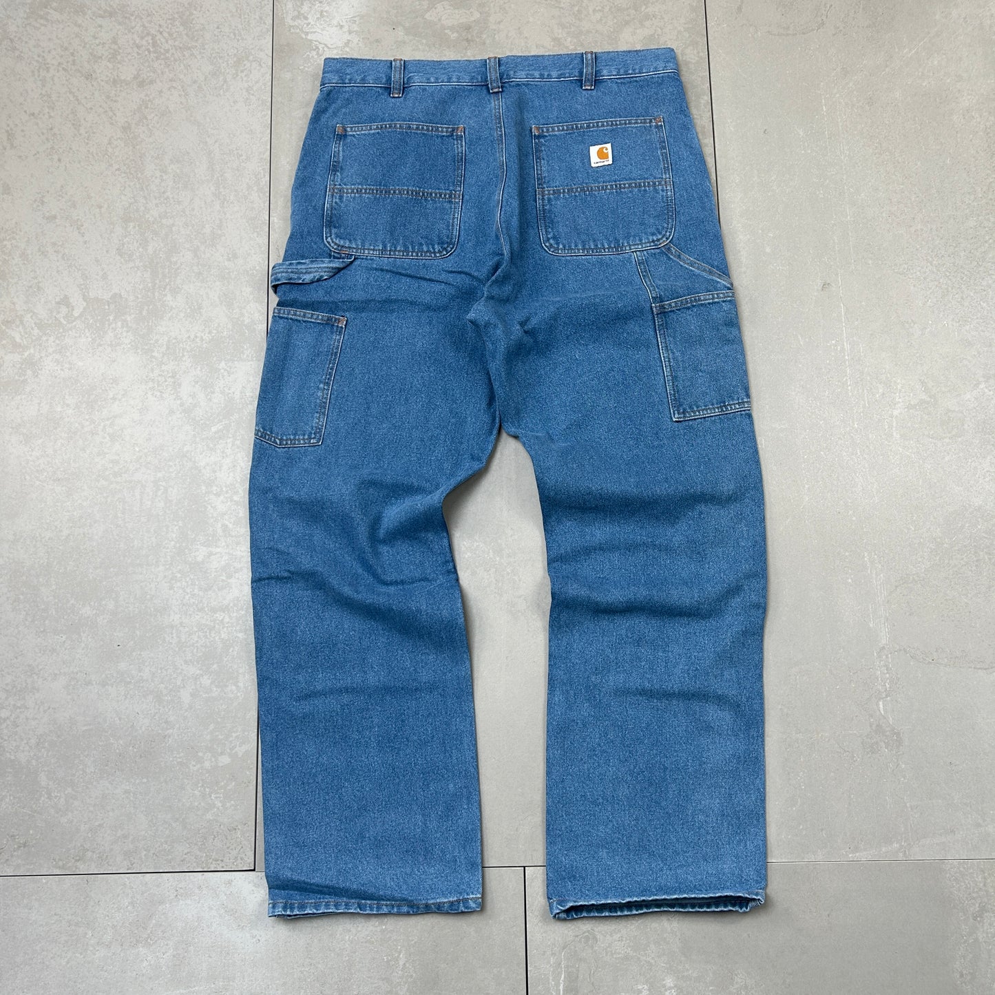 New Carhartt Double Knee Carpenter Blue Jeans - 36