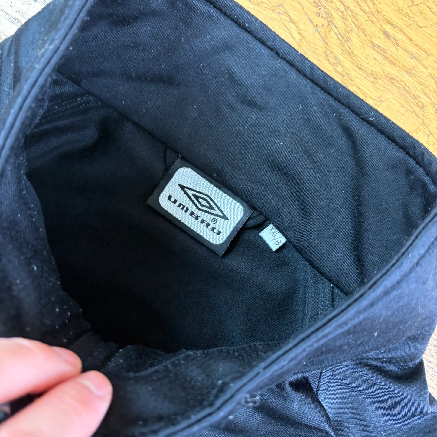 Vintage Umbro Black Tracksuit Track Shell Windbreaker Jacket - 2XL