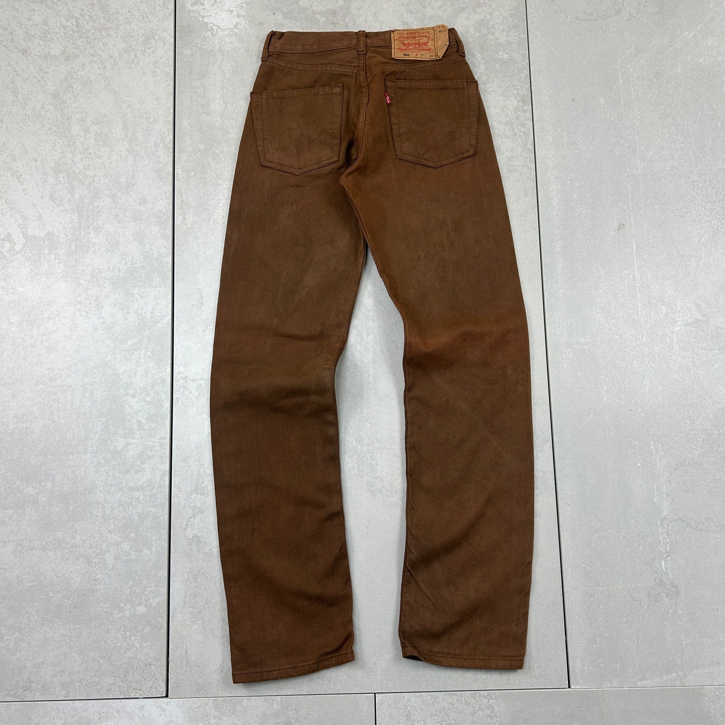 Vintage Levis 501 Straight Brown Denim Jeans - 26 / size 6