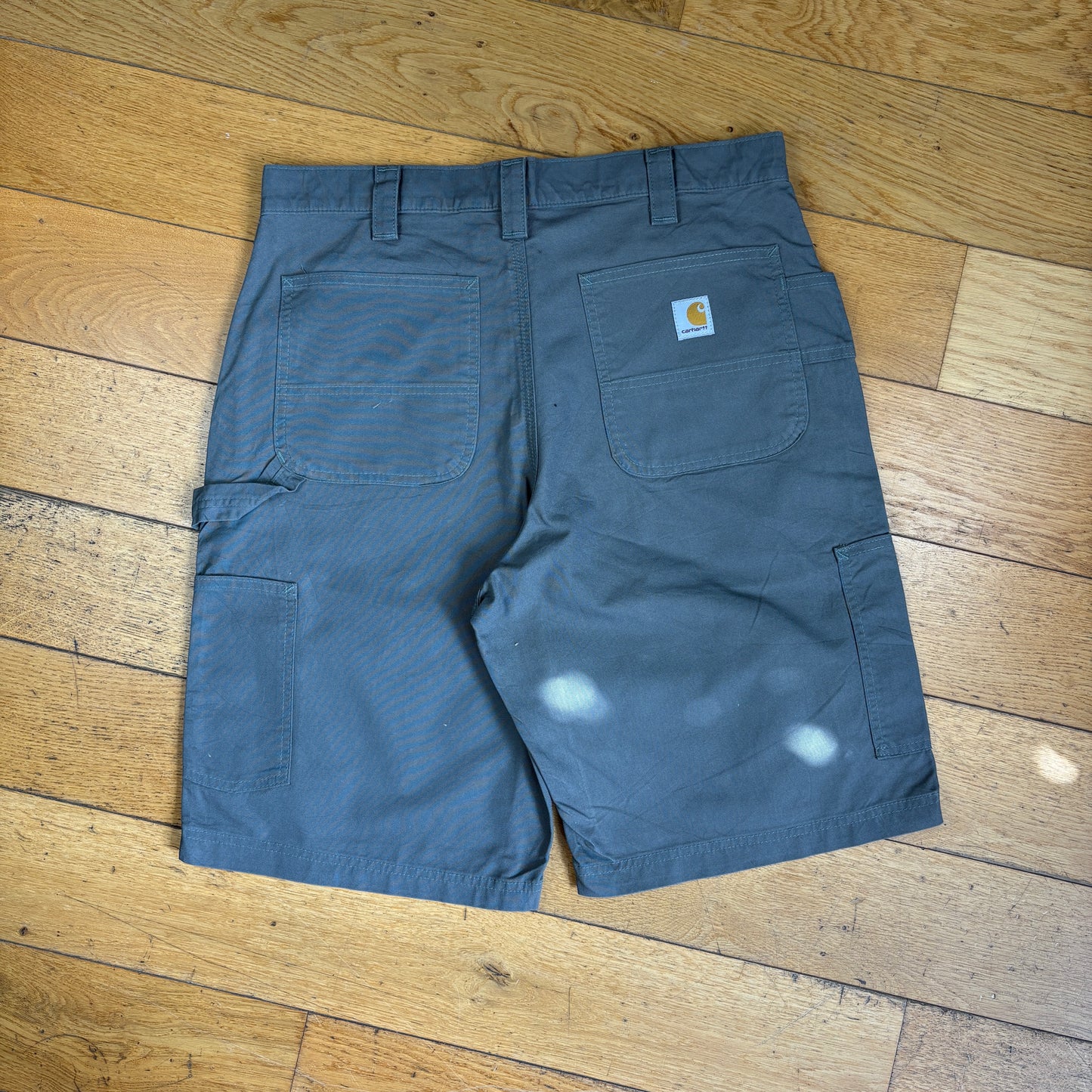 Vintage Carhartt Grey Workwear Baggy Carpenter Shorts - 34